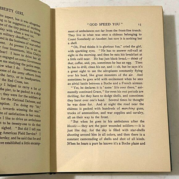 The Liberty Girl Hardcover Rena I Halsey WWI First Edition 1919 Antique Vintage - Picture 8 of 8